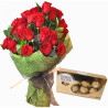 Flores a domicilio - Ferrero con rosas